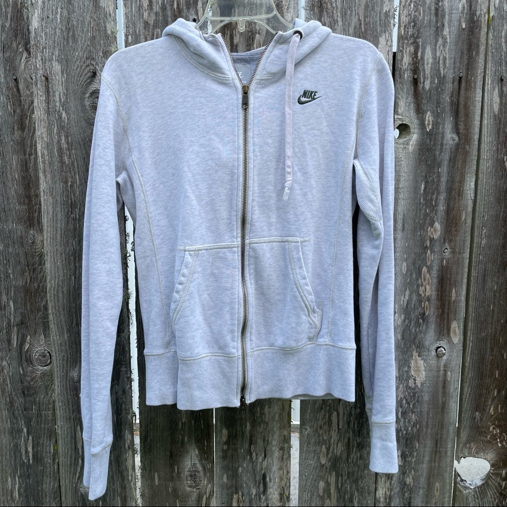 Nike Sportwear light gray full zip hoodie sweater M(8-10)